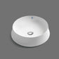 Whitehaus Collection Britannia 19 5/8" Vitreous China Round Bathroom Basin, Above Mount, White, B-SH01