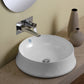 Whitehaus Collection Britannia 19 5/8" Vitreous China Round Bathroom Basin, Above Mount, White, B-SH01