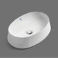 Whitehaus Collection Britannia 23 5/8" Vitreous China Oval Bathroom Basin, Above Mount, White, B-SH04