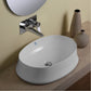 Whitehaus Collection Britannia 23 5/8" Vitreous China Oval Bathroom Basin, Above Mount, White, B-SH04