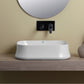 Whitehaus Collection Britannia 24" Vitreous China Rectangular Bathroom Basin, Above Mount, White, B-SH08