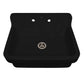 Whitehaus Collection 30" Old Fashioned Country Fireclay Kitchen/Utility Sink, Above Mount, Black, OFCH2230-BLACK