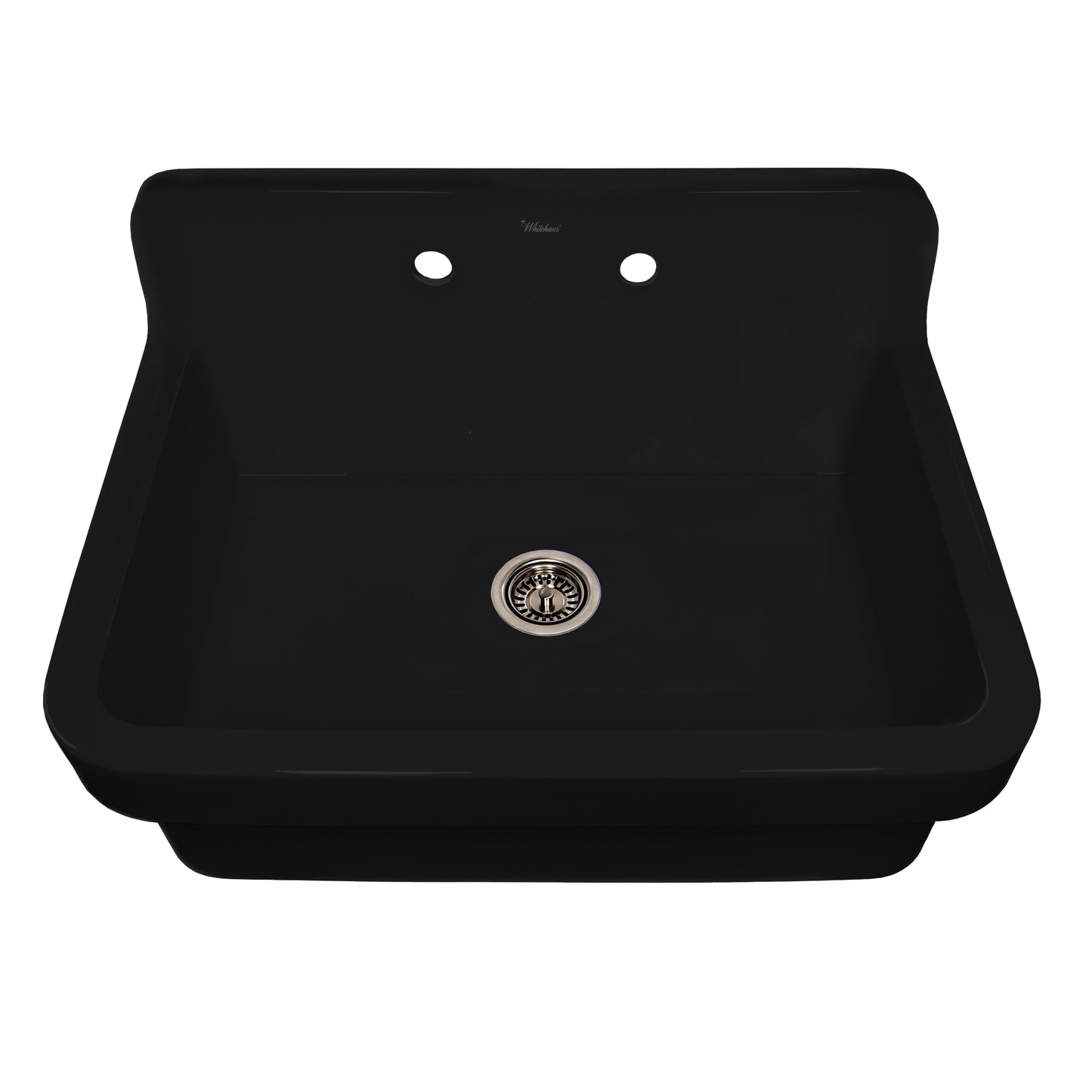 Whitehaus Collection 30" Old Fashioned Country Fireclay Kitchen/Utility Sink, Above Mount, Black, OFCH2230-BLACK