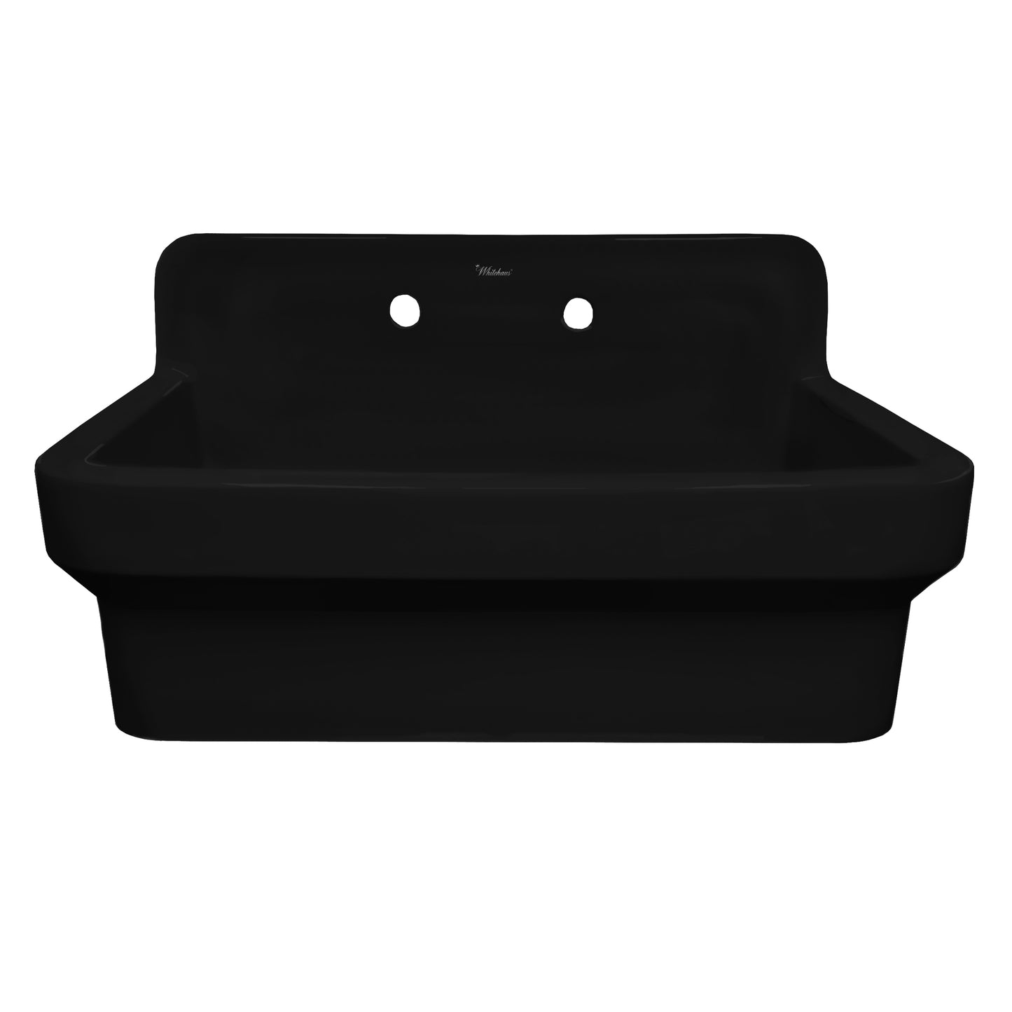 Whitehaus Collection 30" Old Fashioned Country Fireclay Kitchen/Utility Sink, Above Mount, Black, OFCH2230-BLACK