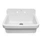 Whitehaus Collection 30" Old Fashioned Country Fireclay Kitchen/Utility Sink, Above Mount, White, OFCH2230-WHITE