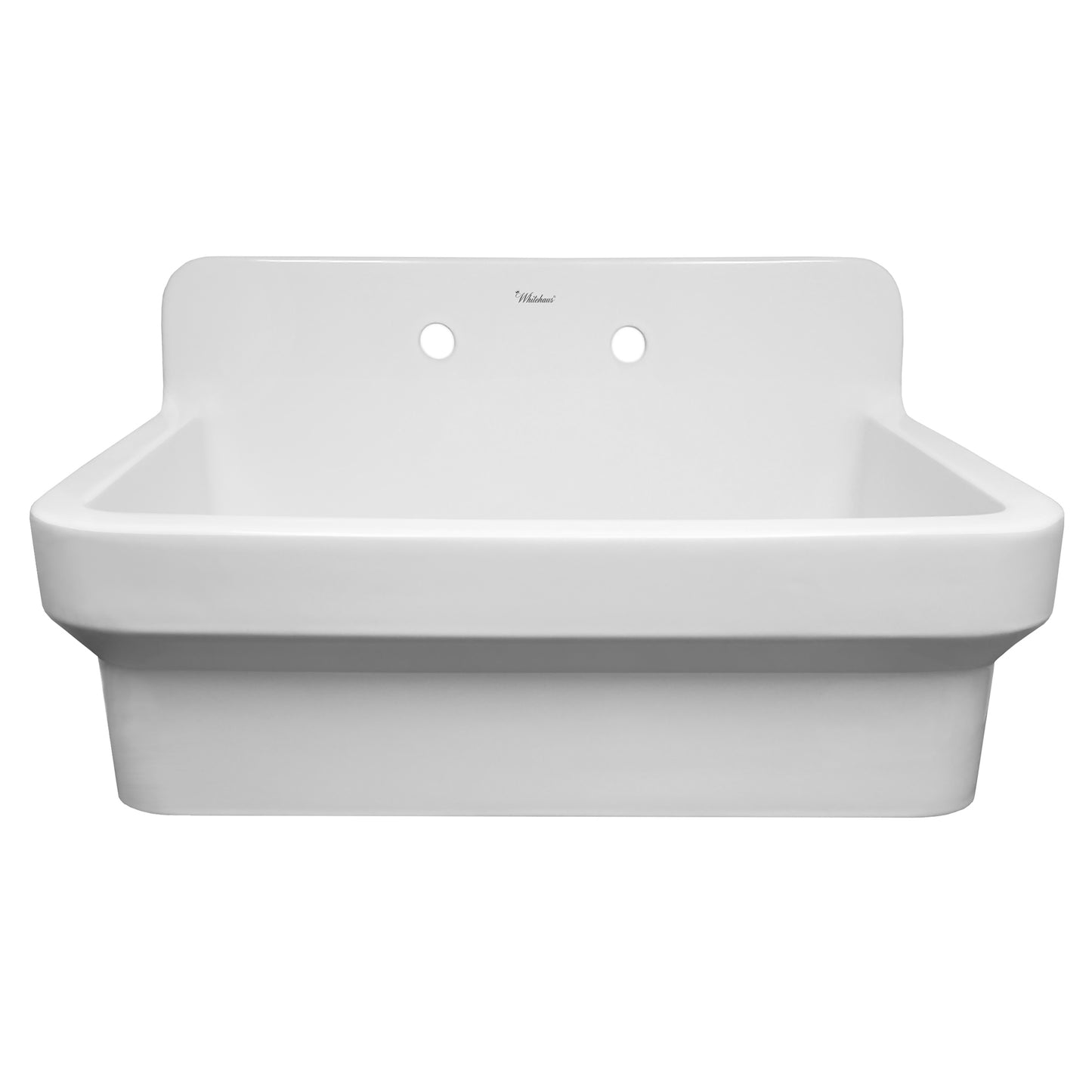 Whitehaus Collection 30" Old Fashioned Country Fireclay Kitchen/Utility Sink, Above Mount, White, OFCH2230-WHITE