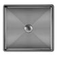 Whitehaus Collection Noah Plus 15-3/4" Stainless Steel Squared Basin Set with Center Drain, Semi-Recessed, Gunmetal, WHNPL1577-GM