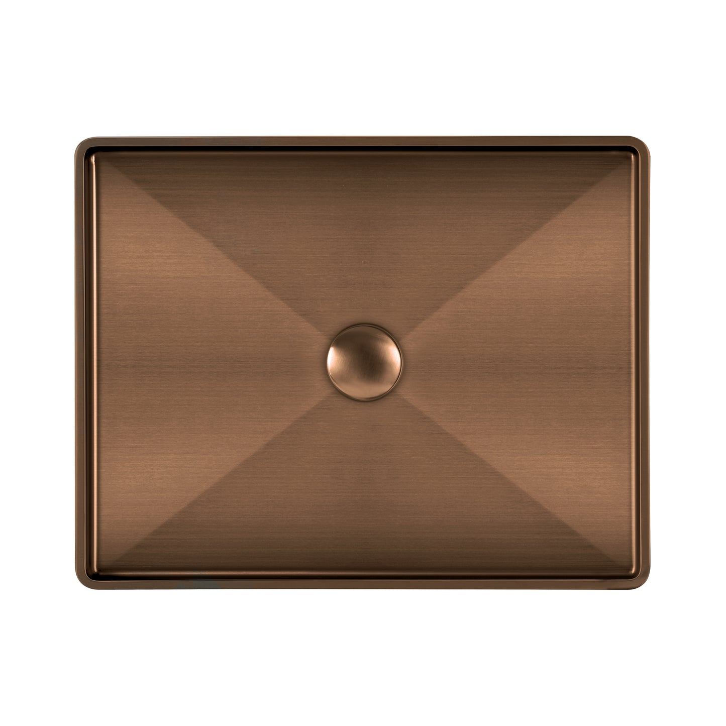 Whitehaus Collection Noah Plus 20-1/2" Rectangular Basin Set with Center Drain, Above Mount, Copper, WHNPL1578-CO