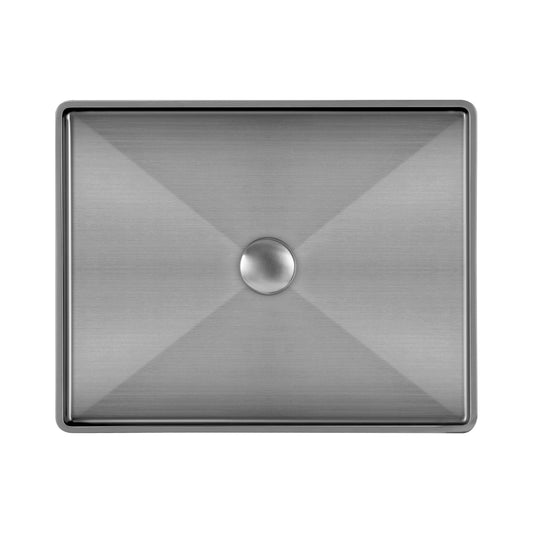 Whitehaus Collection Noah Plus 20-1/2" Rectangular Basin Set with Center Drain, Above Mount, Gunmetal, WHNPL1578-GM