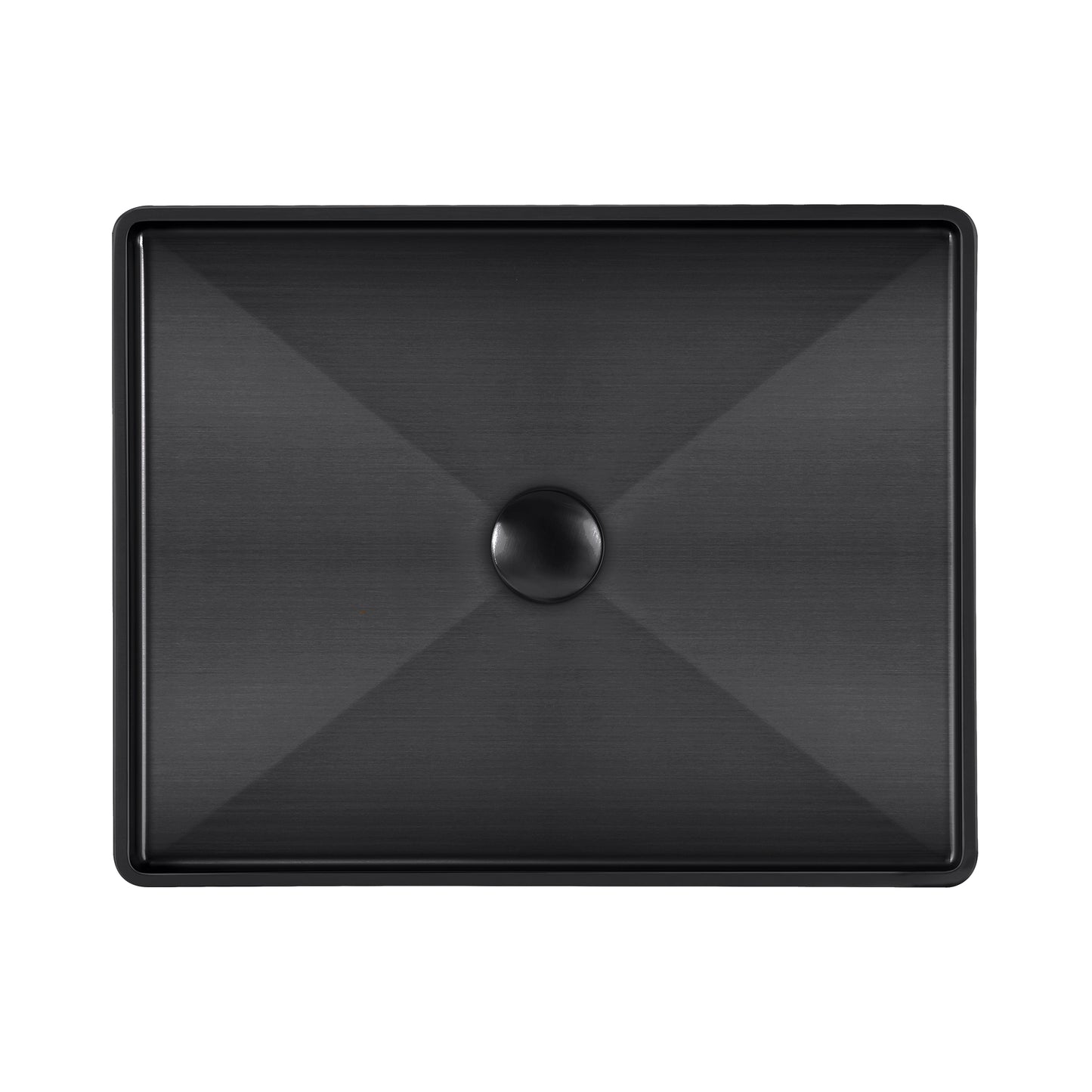 Whitehaus Collection Noah Plus 20-1/2" Rectangular Basin Set with Center Drain, Above Mount, Matte Black, WHNPL1578-MBLK