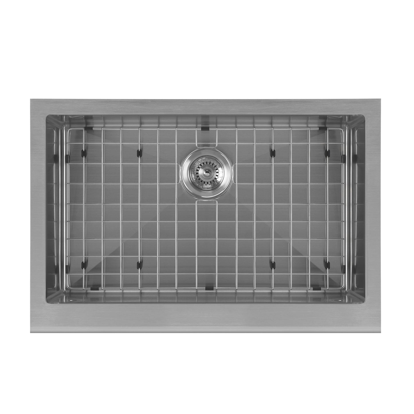 Whitehaus Noah Plus 30" Stainless Steel Sink Set with Seamless Front Apron, Undermount, Gunmetal, WHNPL3020-GM