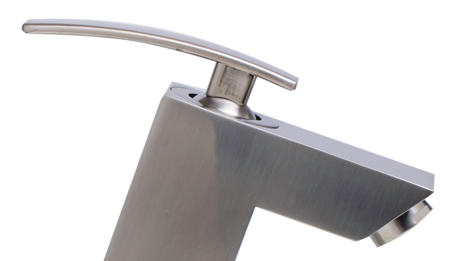 Brushed Nickel Single Lever Bathroom Faucet, Brushed Nickel, AB1628-BN