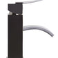 Brushed Nickel Square Body Curved Spout Single Lever Bathroom Faucet, Brushed Nickel, AB1258-BN