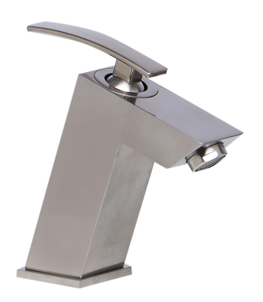 Brushed Nickel Single Lever Bathroom Faucet, Brushed Nickel, AB1628-BN