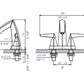 Brushed Nickel Two-Handle 4'' Centerset Bathroom Faucet, Brushed Nickel, AB1003-BN