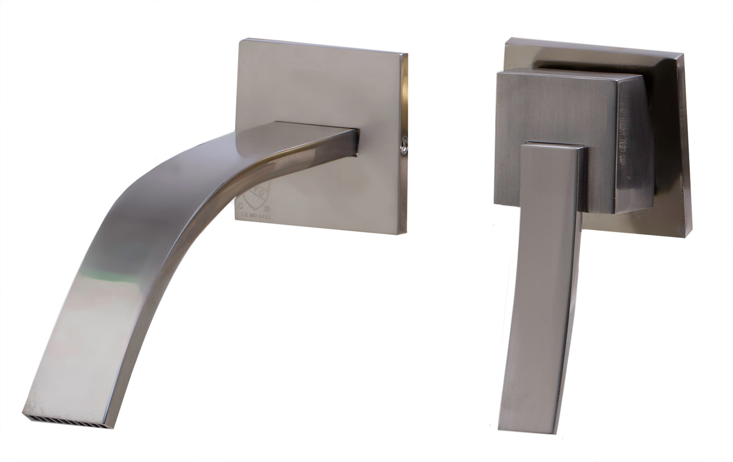 Brushed Nickel Single Lever Wallmount Bathroom Faucet, Brushed Nickel, AB1256-BN