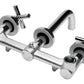 Polished Chrome 8" Widespread Wall-Mounted Cross Handle Faucet, Polished Chrome, AB1035-PC