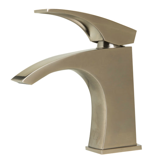 Brushed Nickel Single Lever Bathroom Faucet, Brushed Nickel, AB1586-BN