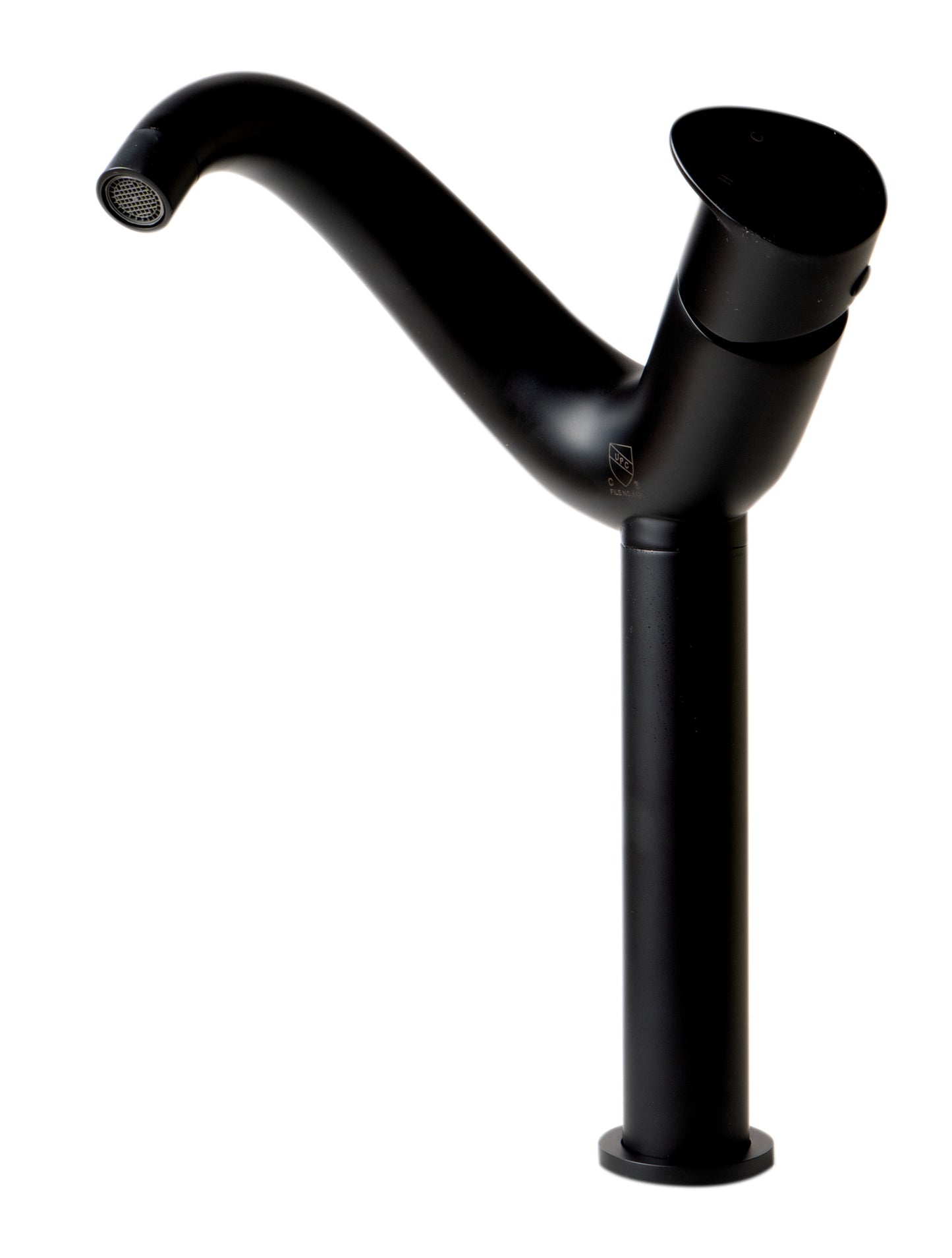 Black Matte Tall Wave Single Lever Bathroom Faucet, Black Matte, AB1570-BM