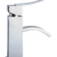 Polished Chrome Square Body Curved Spout Single Lever Bathroom Faucet, Polished Chrome, AB1258-PC