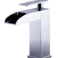 Polished Chrome Single Hole Waterfall Bathroom Faucet, Polished Chrome, AB1598-PC