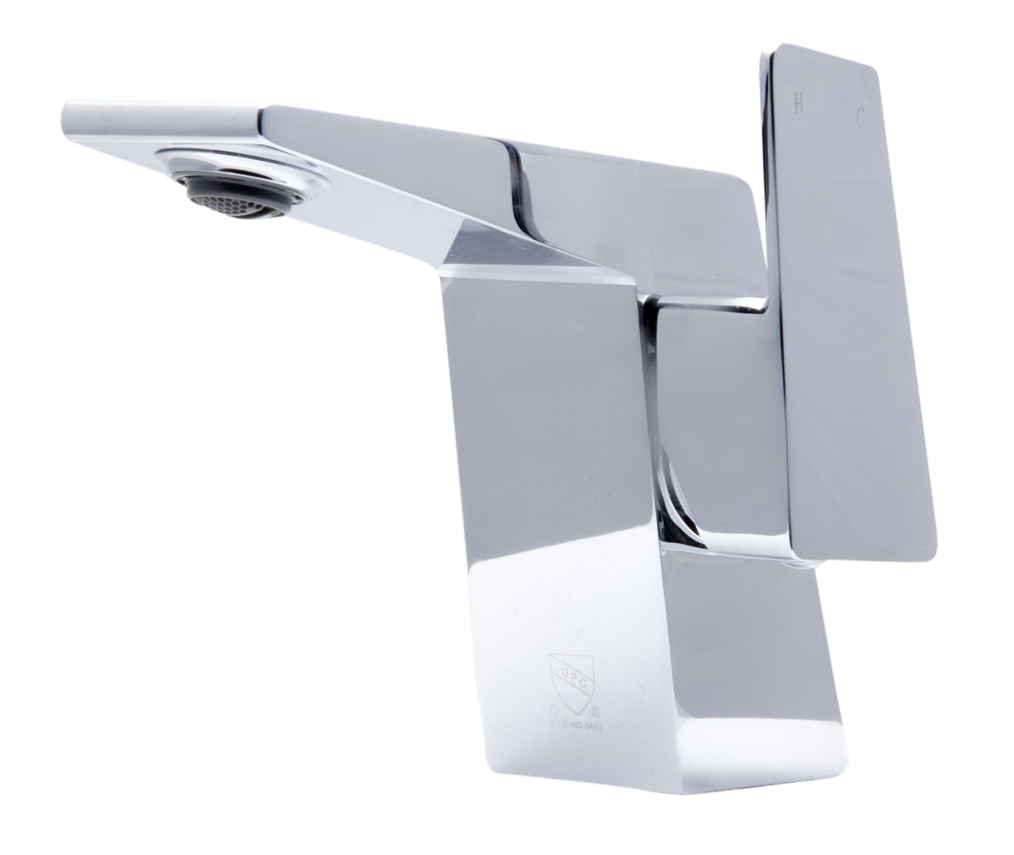 Polished Chrome Modern Single Hole Bathroom Faucet, Polished Chrome, AB1470-PC