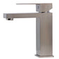 Brushed Nickel Square Single Lever Bathroom Faucet, Brushed Nickel, AB1229-BN