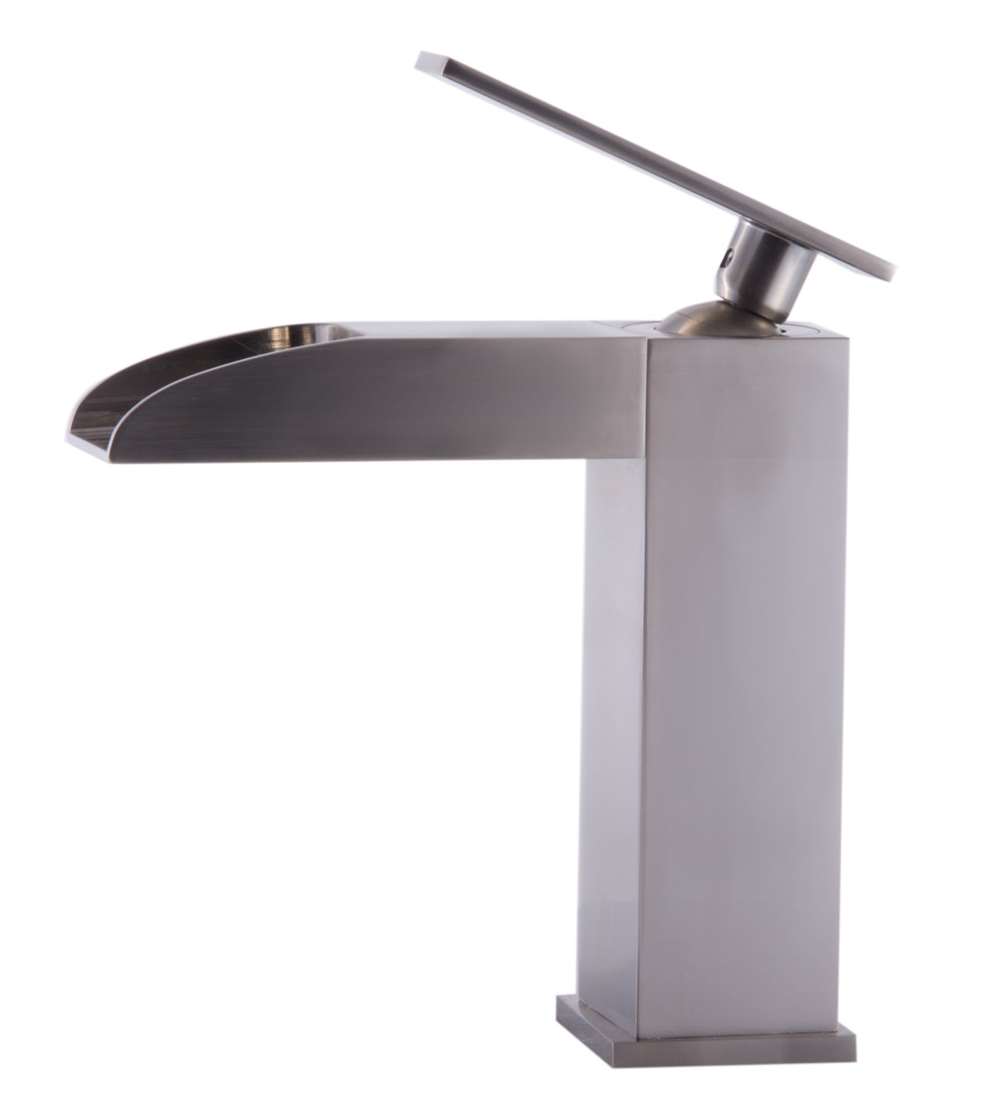 Brushed Nickel Single Hole Waterfall Bathroom Faucet, Brushed Nickel, AB1598-BN