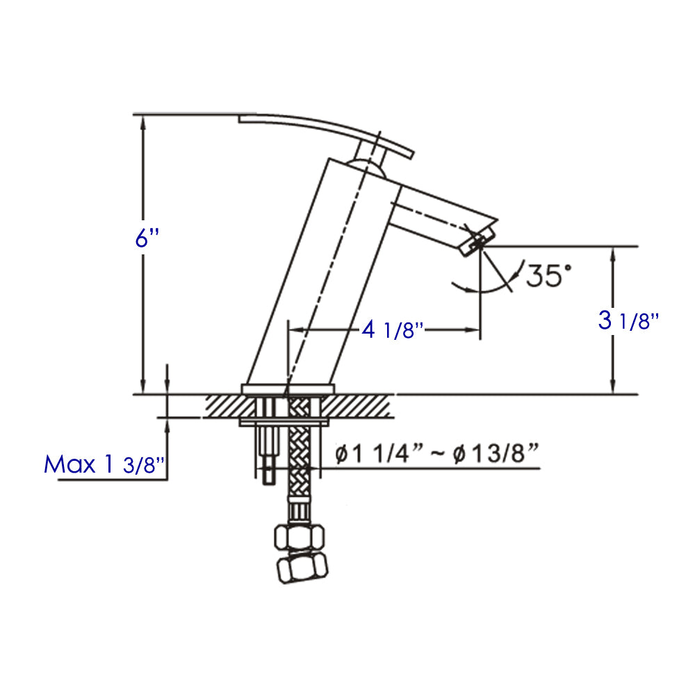 Brushed Nickel Single Lever Bathroom Faucet, Brushed Nickel, AB1628-BN