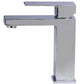 Polished Chrome Square Single Lever Bathroom Faucet, Polished Chrome, AB1229-PC