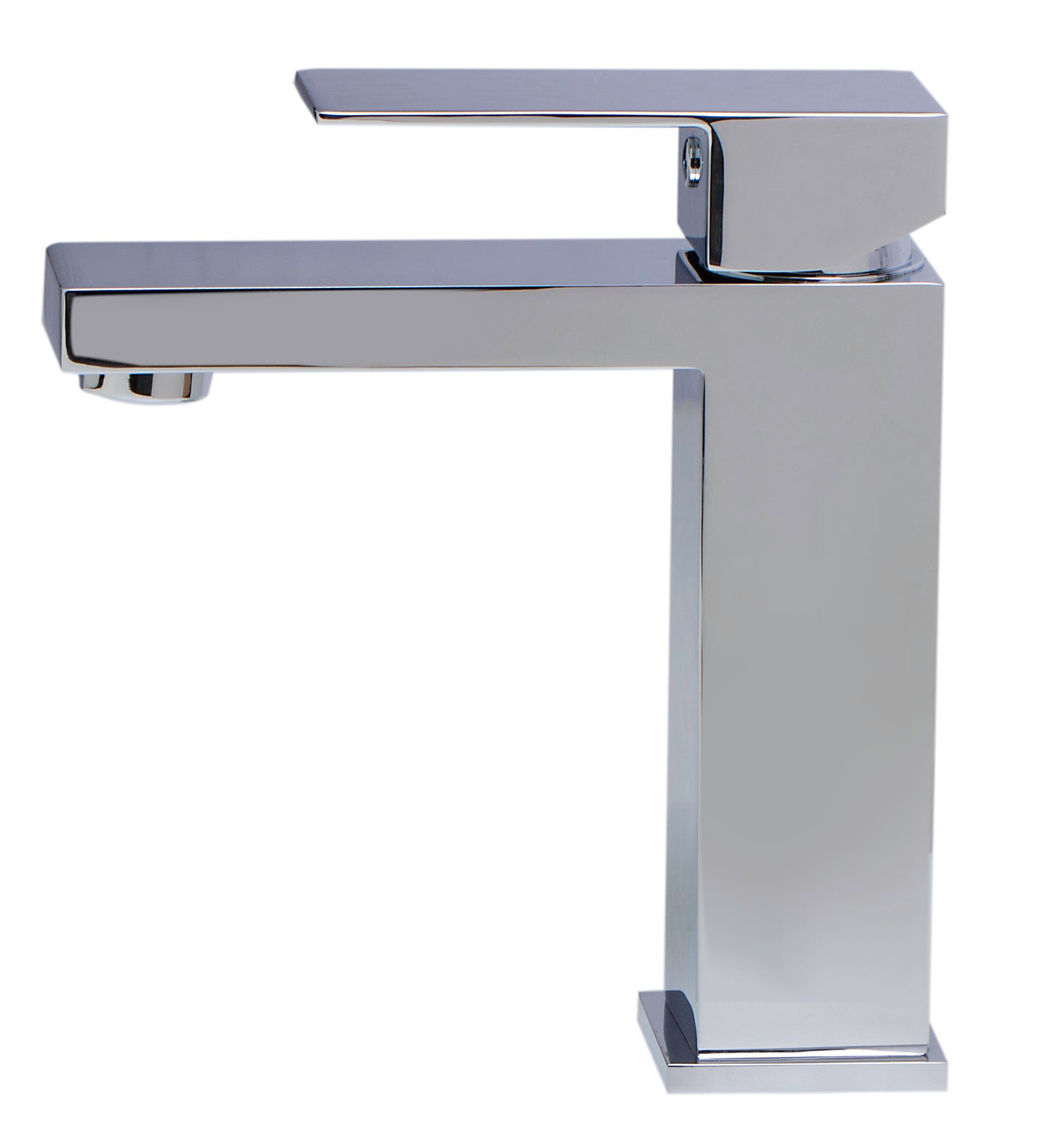 Polished Chrome Square Single Lever Bathroom Faucet, Polished Chrome, AB1229-PC