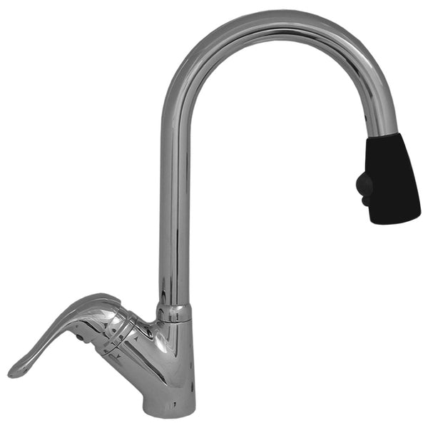 Rainforest Single Lever Handle Faucet with Black Spray Head