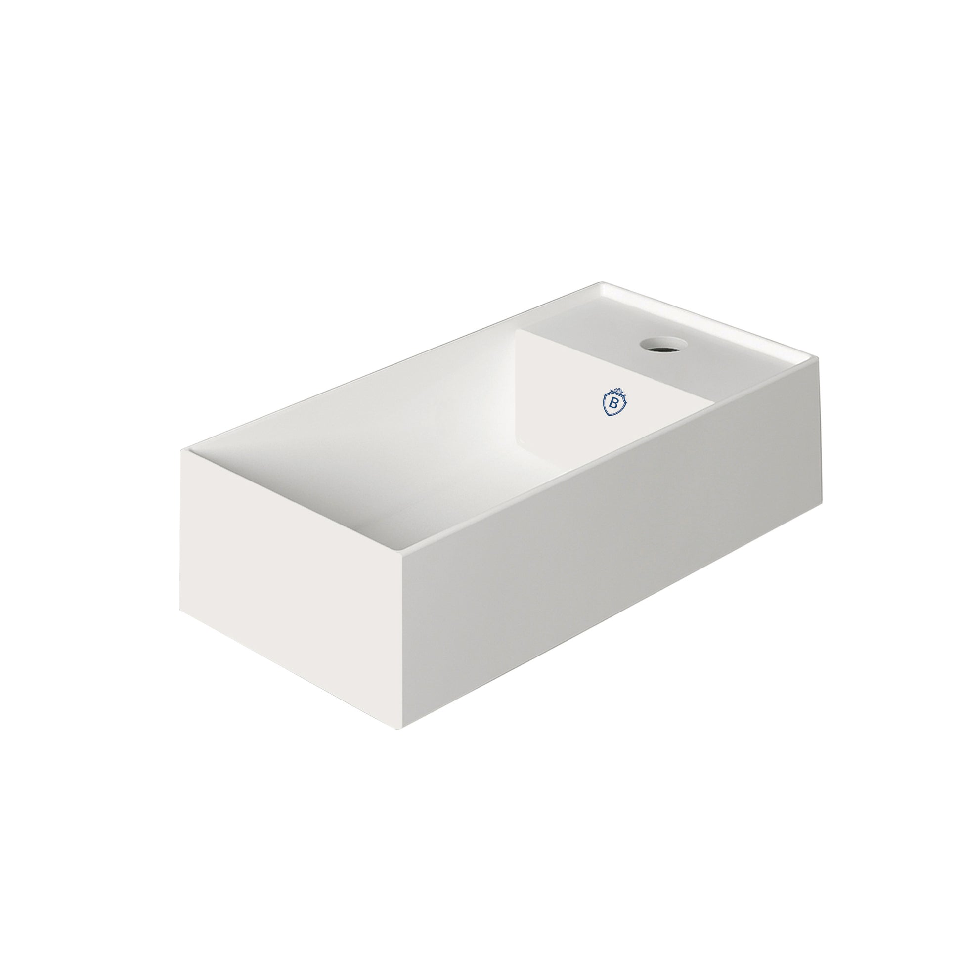 Rectangular Basin with Right Single Hole Drill