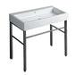 Britannia Large Rectangular Sink Console with Front towel Bar and No Hole Drill