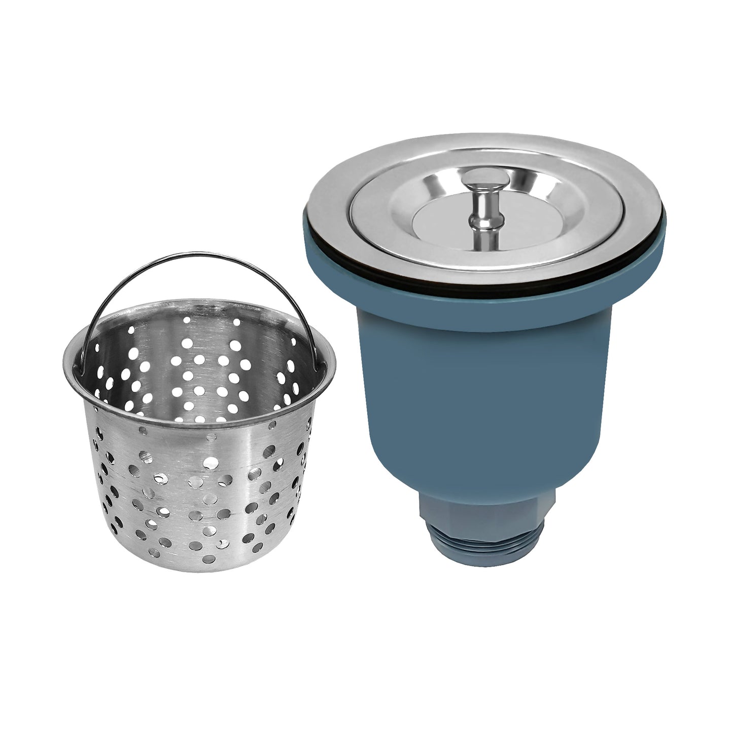 3 1/2" Basket strainer with deep removable basket