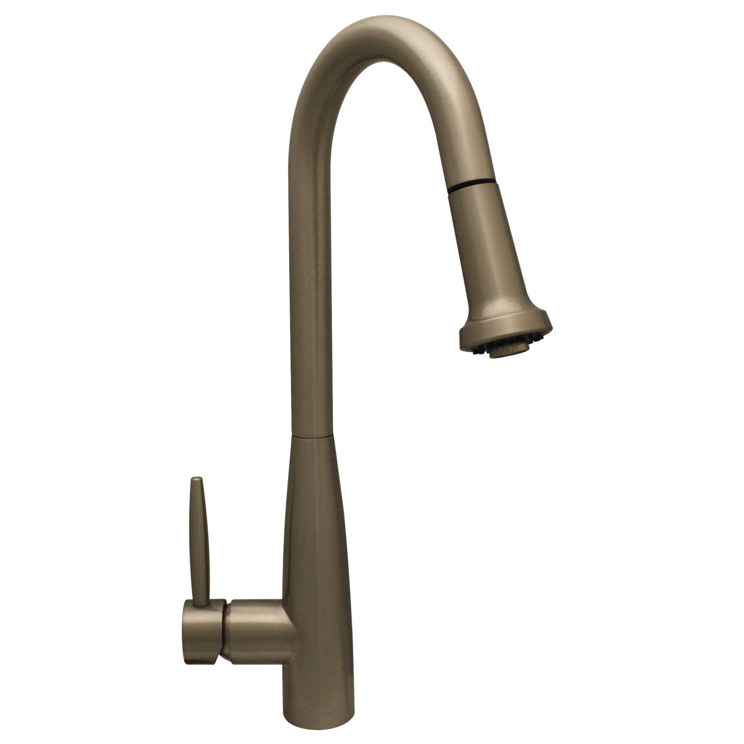 Jem Collectin Single Lever Handle Faucet with aGooseneck Swivel Spout and Pull-Down Spray Head