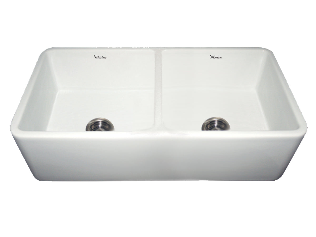 Farmhaus Fireclay Sink with Smooth Front Apron