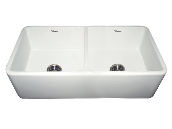 Farmhaus Fireclay Sink with Smooth Front Apron