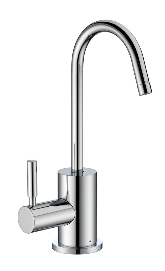 Point Of Use Instant Hot Water Faucet with Contemporary Spout and Self Closing Handle