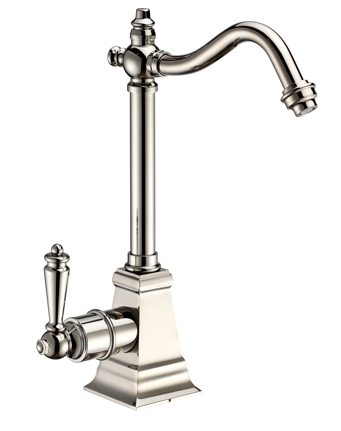 Point Of Use Instant Hot Water Faucet with Traditional Spout and Self Closing Handle