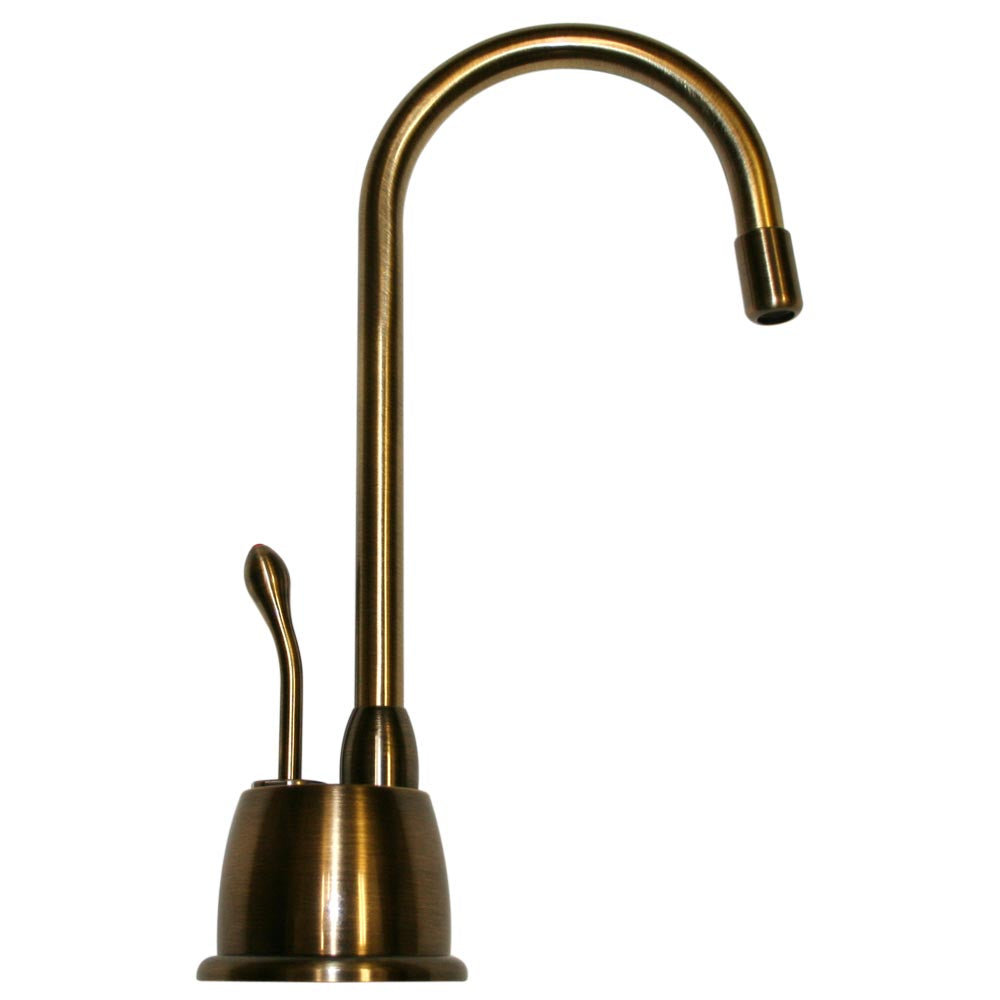 Point Of Use Instant Hot Water Faucet with Gooseneck Spout and Self Closing Handle