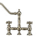 Vintage III Plus Bridge Faucet with Long Traditional Swivel Spout, Cross Handles and Solid Brass Side Spray