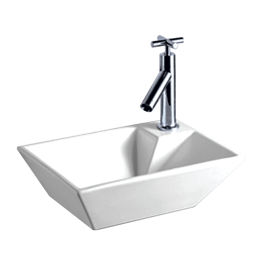 Rectangular Basin with a Right Offset Single Faucet Hole