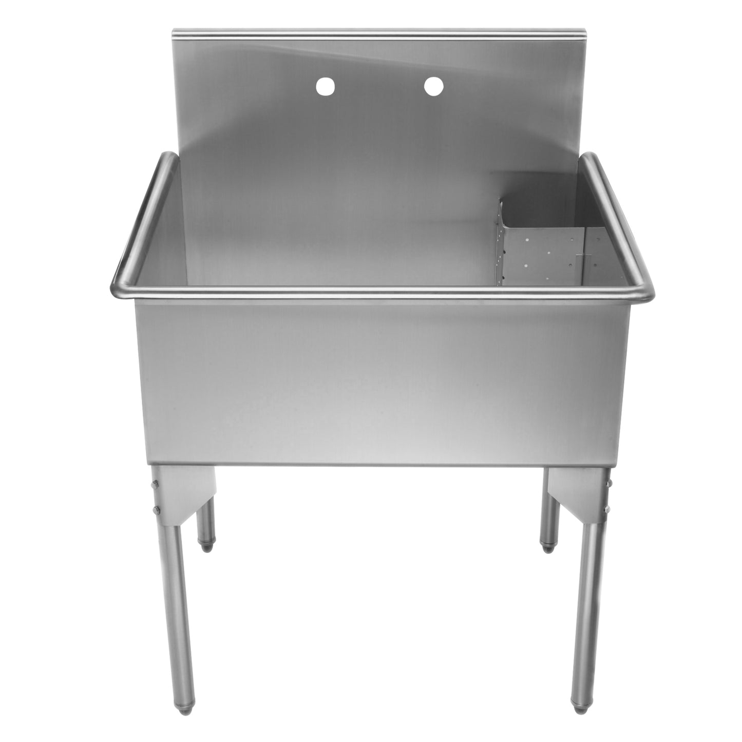 Brushed Stainless Steel  Single Bowl Commerical Freestanding Utility Sink