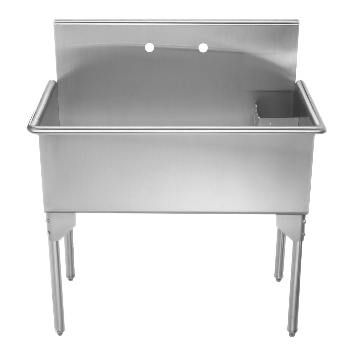 Brushed Stainless Steel  Large, Single Bowl Commerical Freestanding Utility Sink