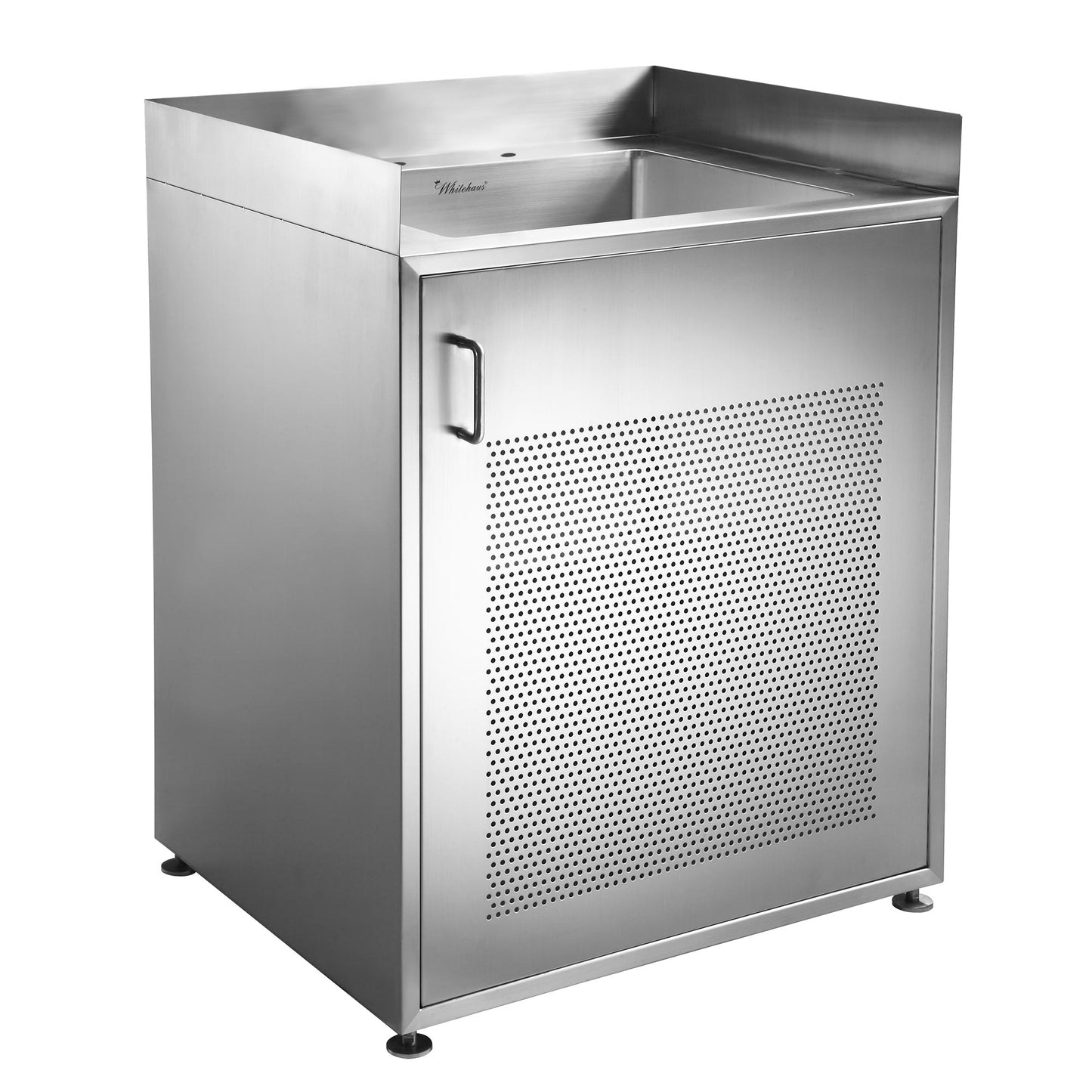 Brushed Stainless Steel Single Door Cabinet with Sink