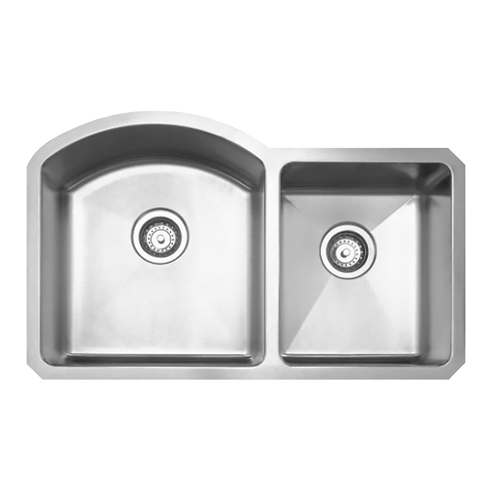 Brushed Stainless Steel Chefhaus Series Double Bowl Sink