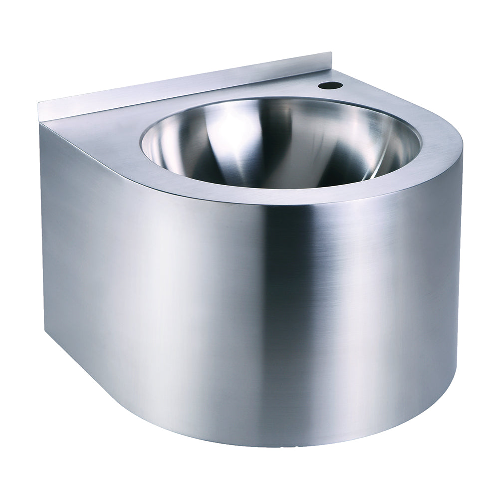 Brushed Stainless Steel Commercial Single Bowl Wash Basin