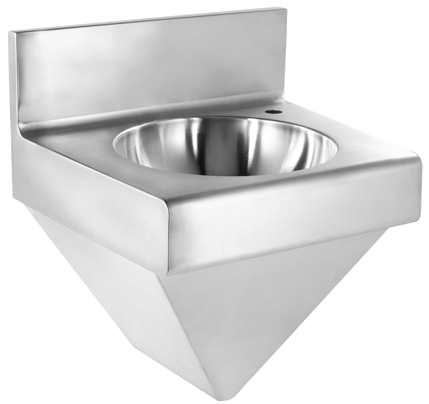 Brushed Stainless Steel Commercial Single Bowl Wash Basin