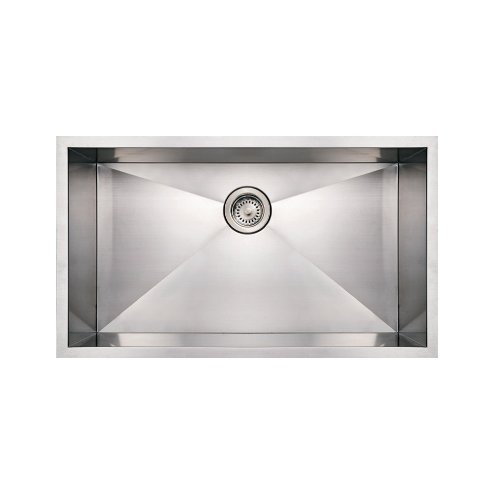 Brushed Stainless Steel Commercial Single Bowl Sink